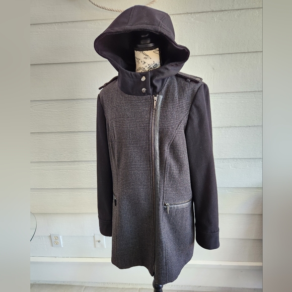 Michael Kors Side Zip Hooded Coat - Picture 4 of 15